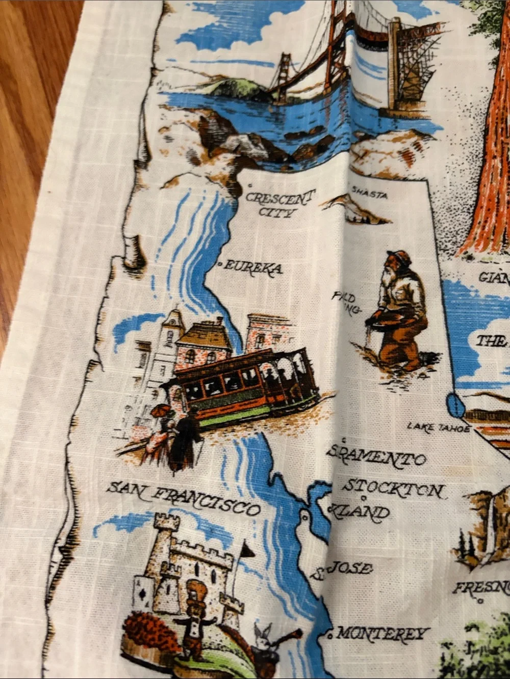 California Illustrated Tea Towel - Multi